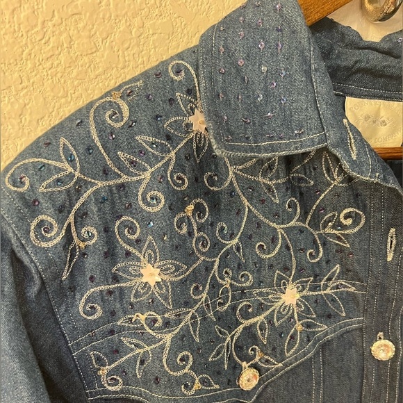 STUNNING Vintage Country Wear Clothing Company Western Jean Dress - Picture 2 of 12